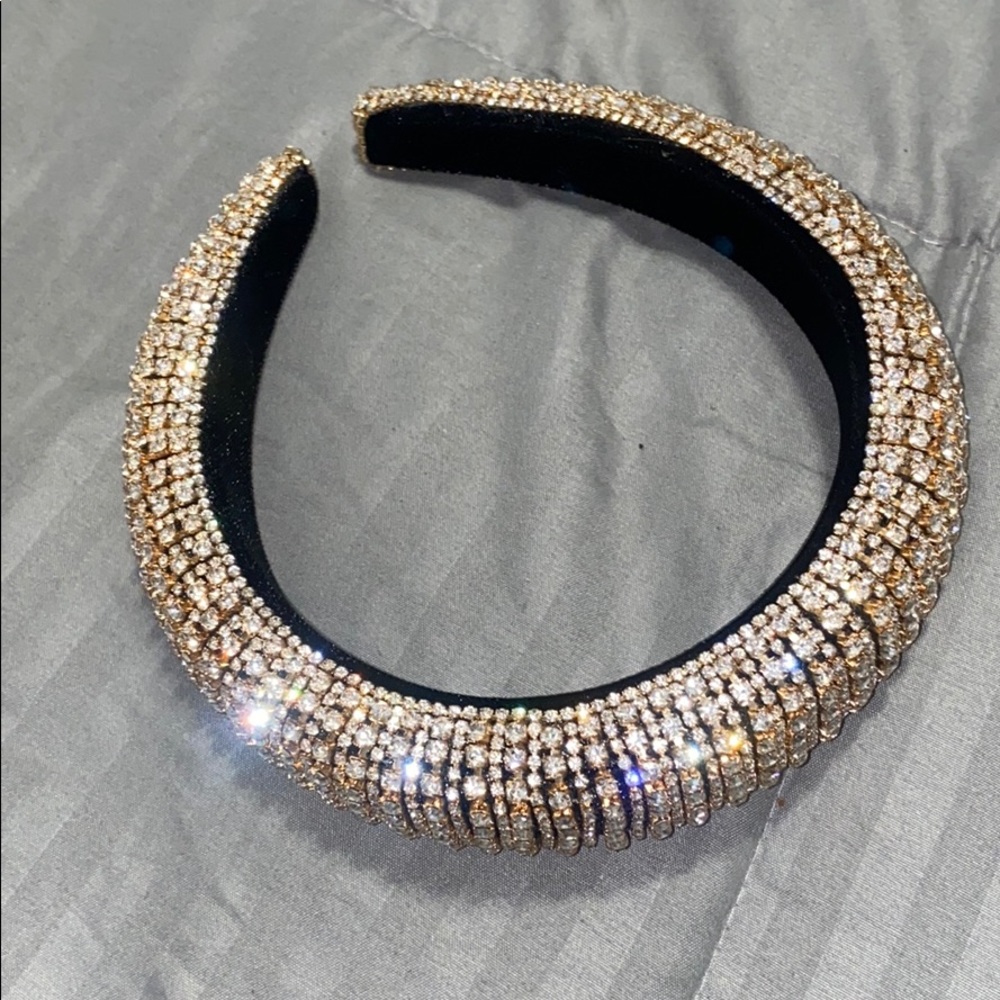 Gold bling headband